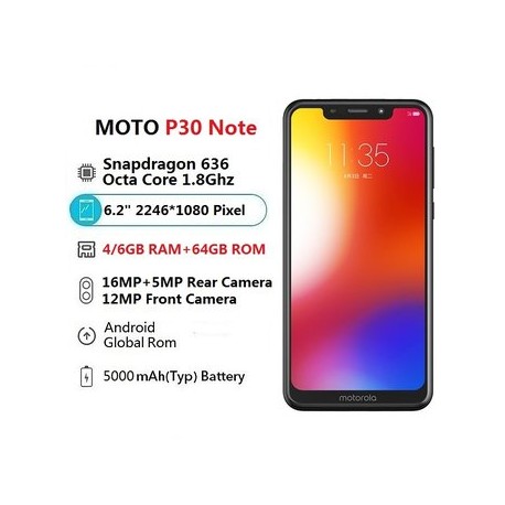 Motorola Moto P30 Note 6GB RAM+64GB ROM...-Celularymas-Celulares y Tablets