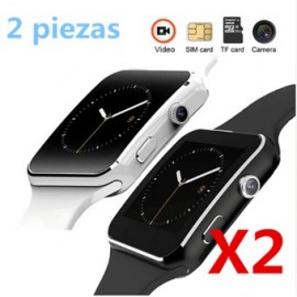 2 Piezas Reloj Inteligente X6 Reloj Depo...-Celularymas-Celulares y Tablets