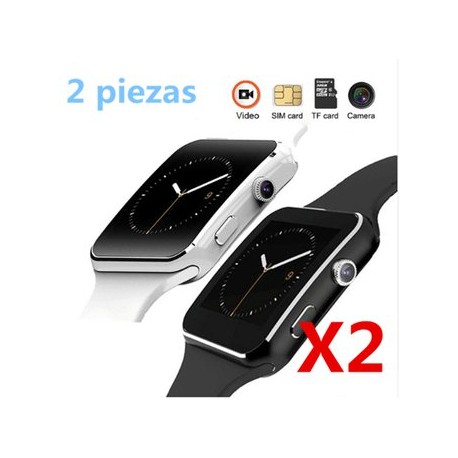 2 Piezas Reloj Inteligente X6 Reloj Depo...-Celularymas-Celulares y Tablets